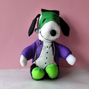 4/$50⭐️Snoopy Halloween Frankenstein costume Purple Green Plush 6" w Mask